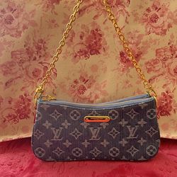 Louis Vuitton denim pochette purse
