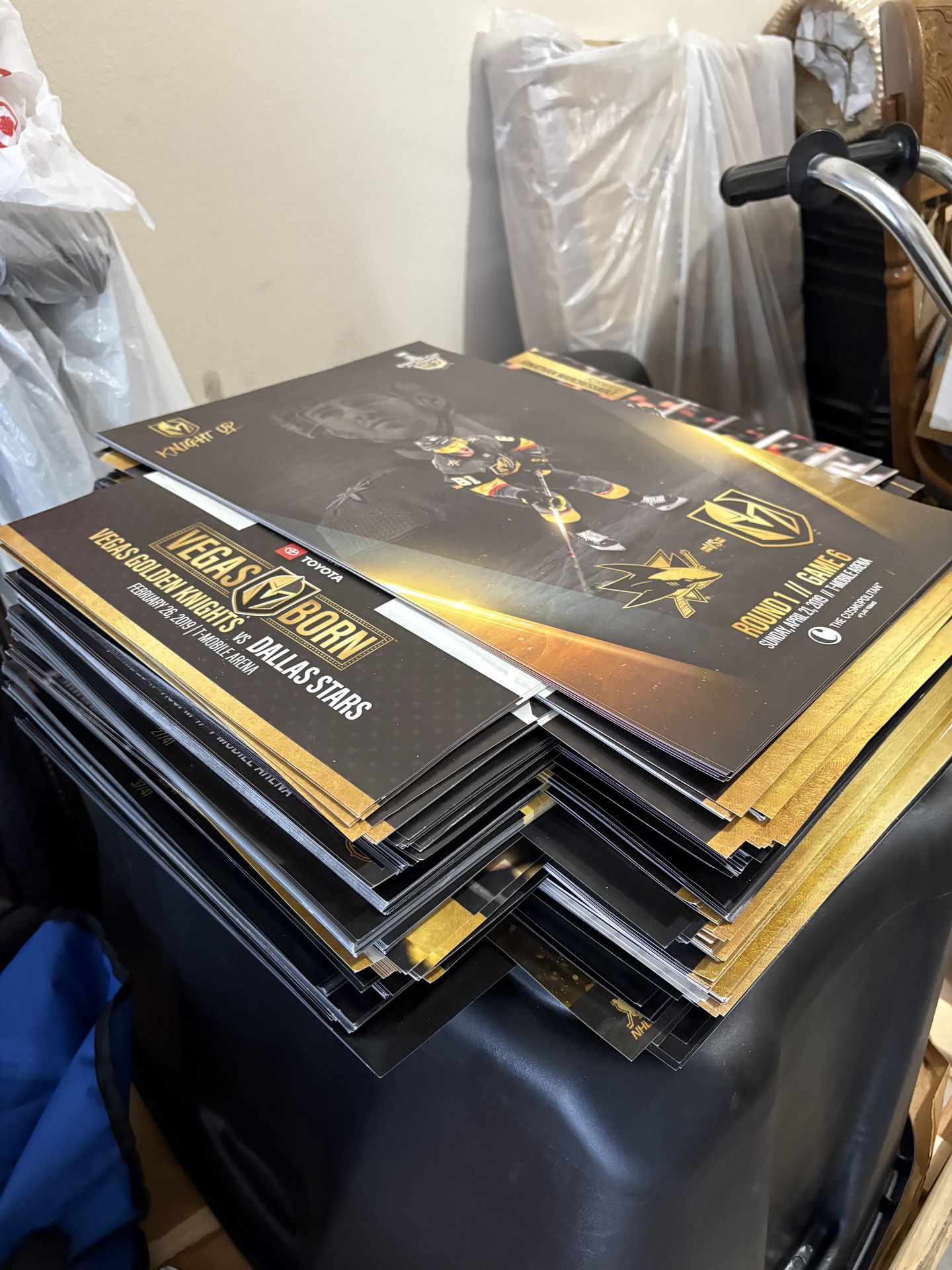 Over 500 game posters of 2017-2019 golden knights game posters !!!! Selling as a bulk !!