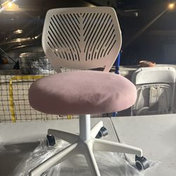 pink and white stool