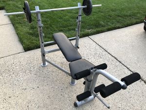 Powerhouse 675 Bench Press With 170 Lbs Of Weight For Sale In