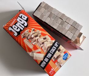 Hasbro Classic Jenga Wood Stack Game W/Original Box