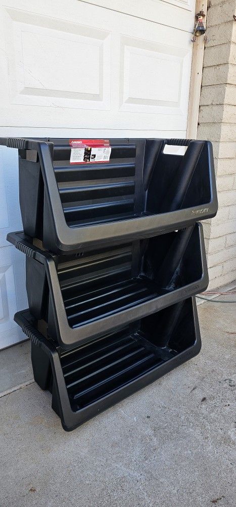 ** HUSKY Stackable Storage Bins**