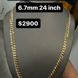 14k Gold Curb Chain 