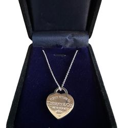 Tiffany & Co. Return To Tiffany Heart Pendant Necklace In 925 Silver