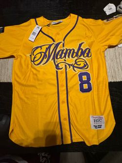 Large Headgear Classics Kobe Bryant Mamba #8 Baseball Jersey