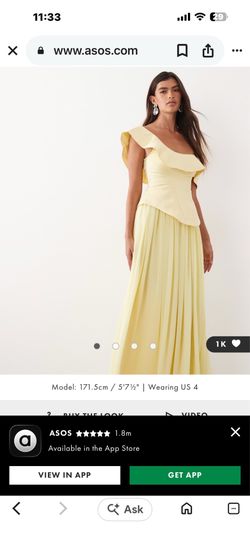 ASOS Yellow Dress – Size 8