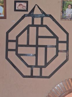 45 inch hanging wood art