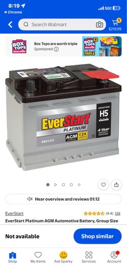 2 Brand New Never Used H5 Everstart Platinum Batteries
