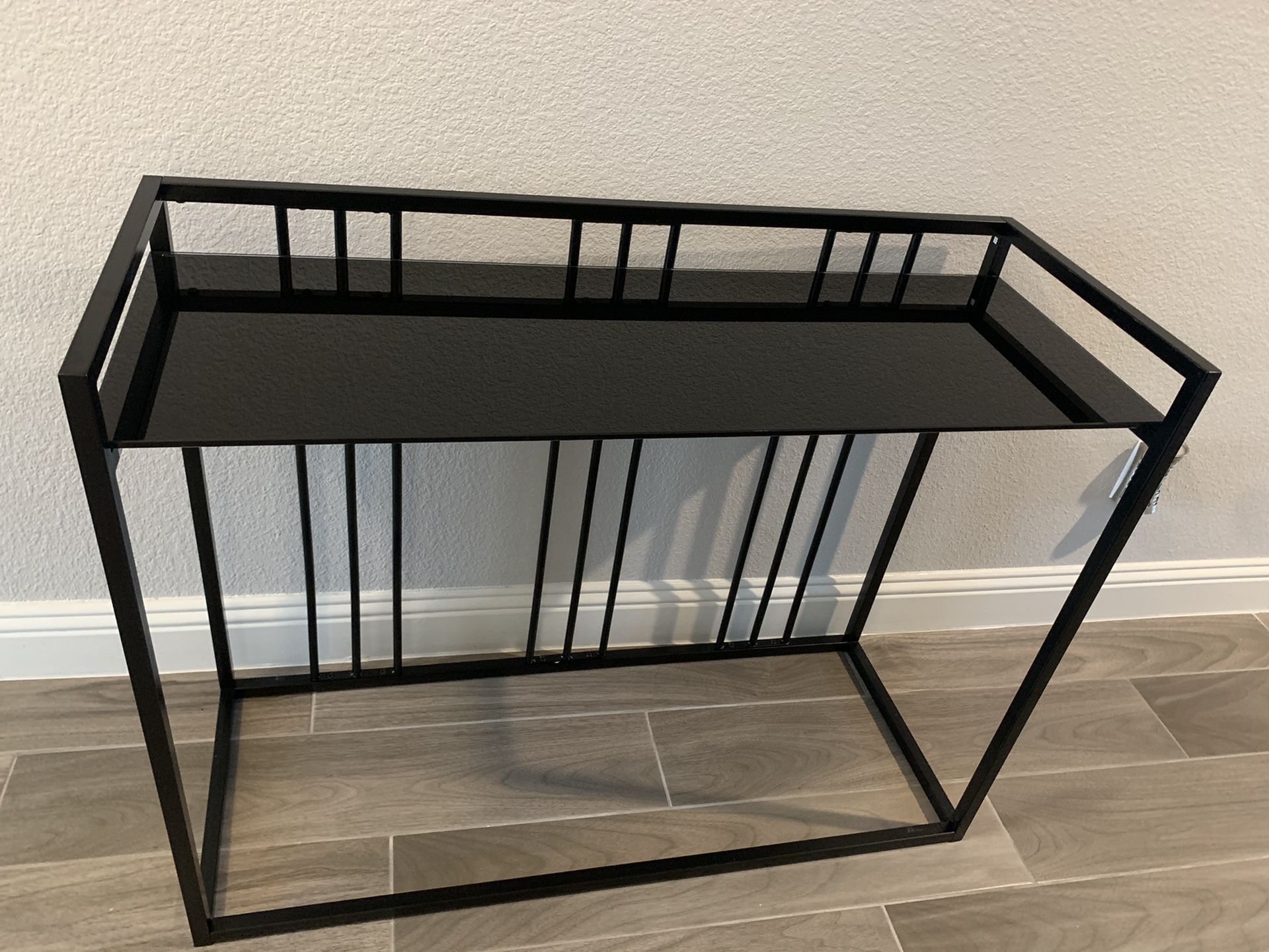 Brand new black console table