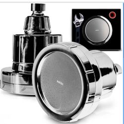 Filtered Showerhead - Best Shower Head With Filters For Healthy Hair & Skin - High Pressure Water Softener For Hard Water - Reduce Dandruff, Protect C