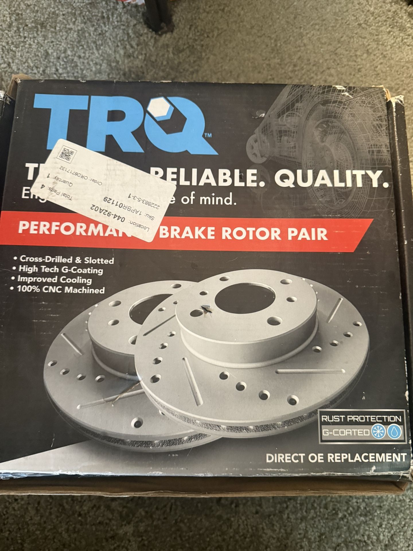 TRQ Performance Brake Rotor Set – New