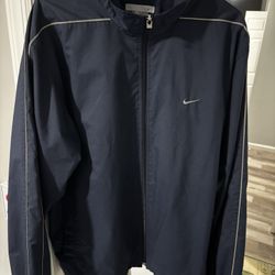 Nike Windbreaker Track Jacket Men’s XL Y2K Navy Full Zip Mesh Retro 00s VTG