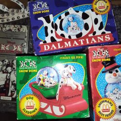 1990s 101 Dalmatians Special Ticket And 3 New McDonald's Ornaments 