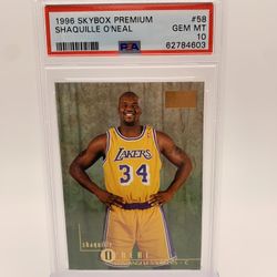 1996 Skybox Premium Shaquille O’Neal #58 PSA 10 GEM MINT LOW POP