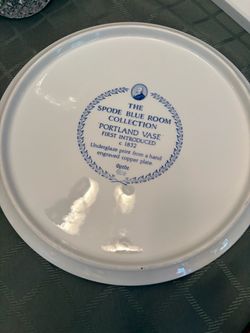 Spode blue collection plate