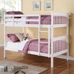 Brand New White Twin/Twin Bunk Bed