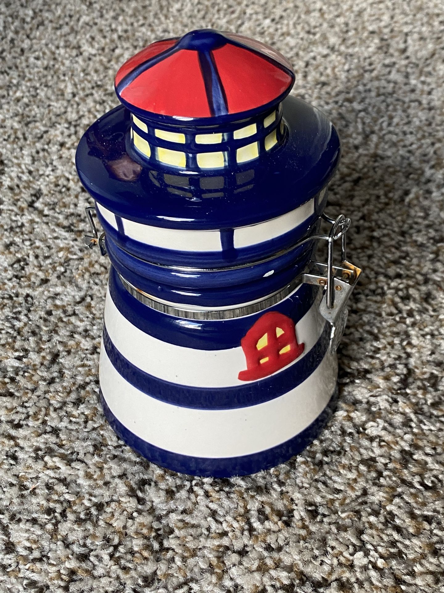 Light House Ceramic Container Read Description