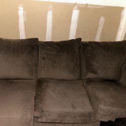 Couch And Love Seat For Sale! Brown With Pull Out Mattress 