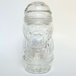 Vintage Santa Claus Glass Candy Jar