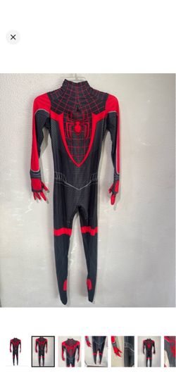 Kids Spiderman Superhero Costume Black & Red youth size 150 XXL