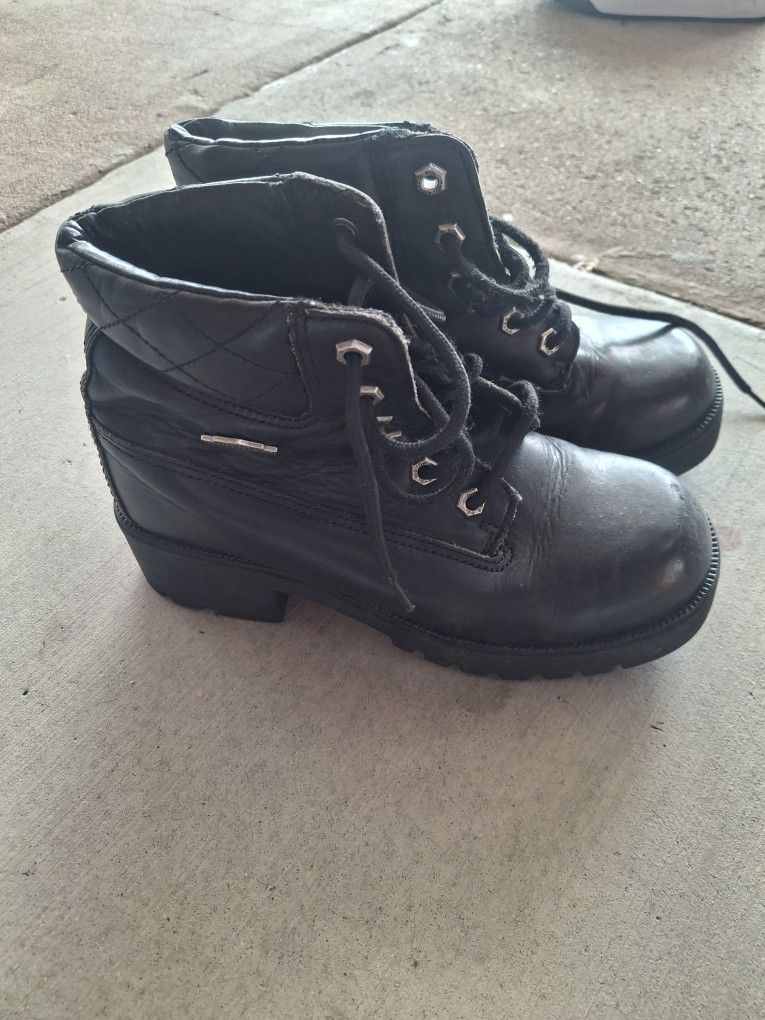 Black Harley Davidson Boot Shoes