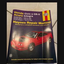Haynes repair manual for Civic Crv  Integra