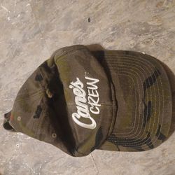 Raising Cane's Crew Camo Hat Strapback, an adjustable cap