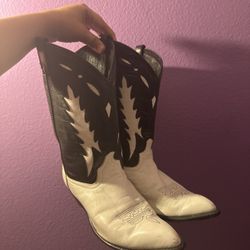 Vintage Code West Cowboy Boots – Black & White – Men’s 10M