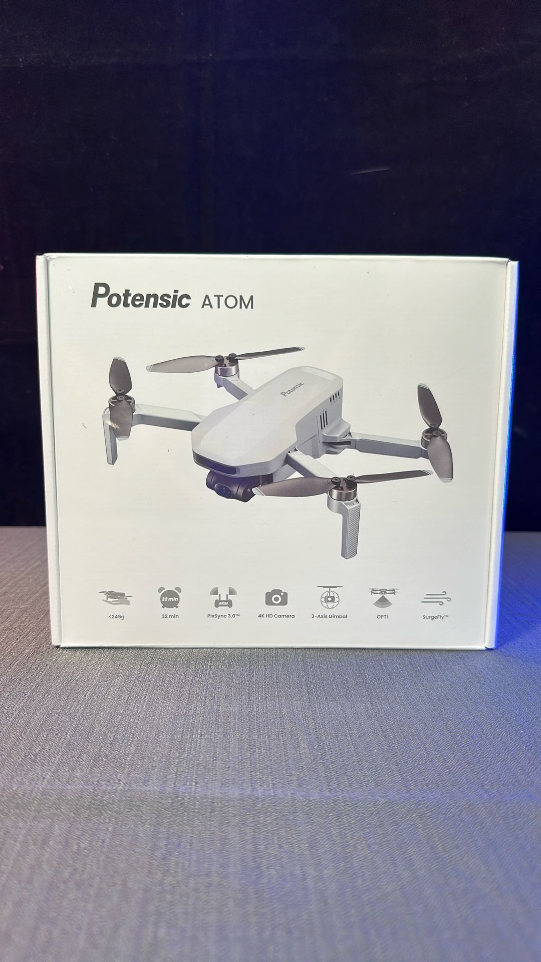 ATOM GPS Drone with 4K 3-Axis Gimbal, Video Transmission, Visual Tracking