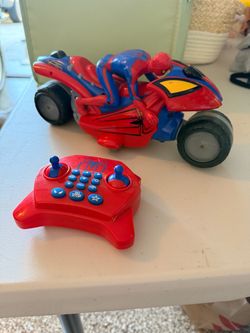 Spiderman electric motorcycle bike toy