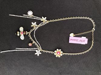Betsy Johnson necklace with bee and various pendants