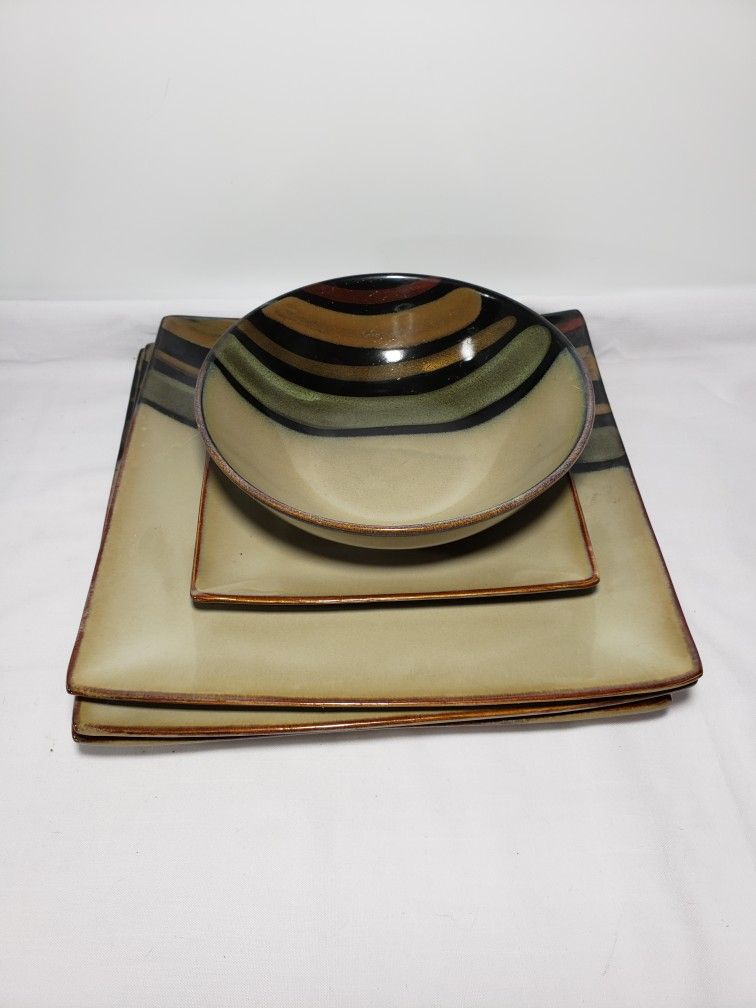 Sango China Black Avanti 5pc dish Set