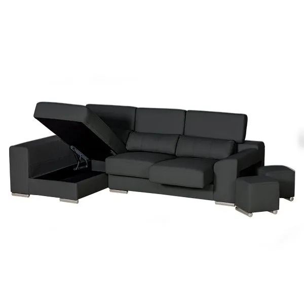 New Sectional Leather Black Or White