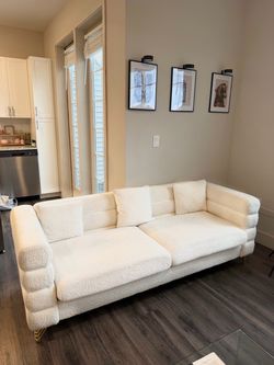 Beige couch 84”