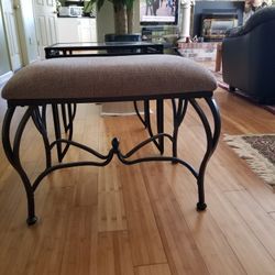 Gold/Black Rough Iron Coffe Table With matching Ottoman