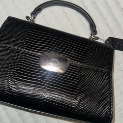Coach - Black Snake Pattern Purse