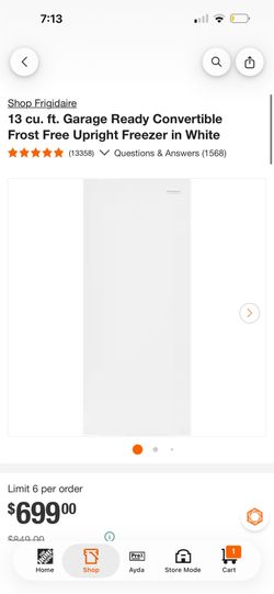 Upright freezer