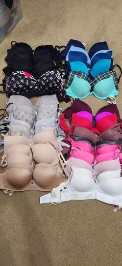 Large Bundle Lot of 34 Bras (Victoria's Secret & other brands) - Size 34A, some new, most gently used