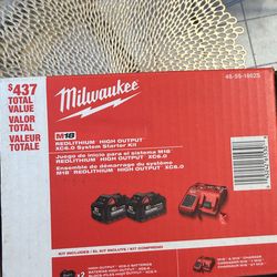 190$ set de baterías milwaukee