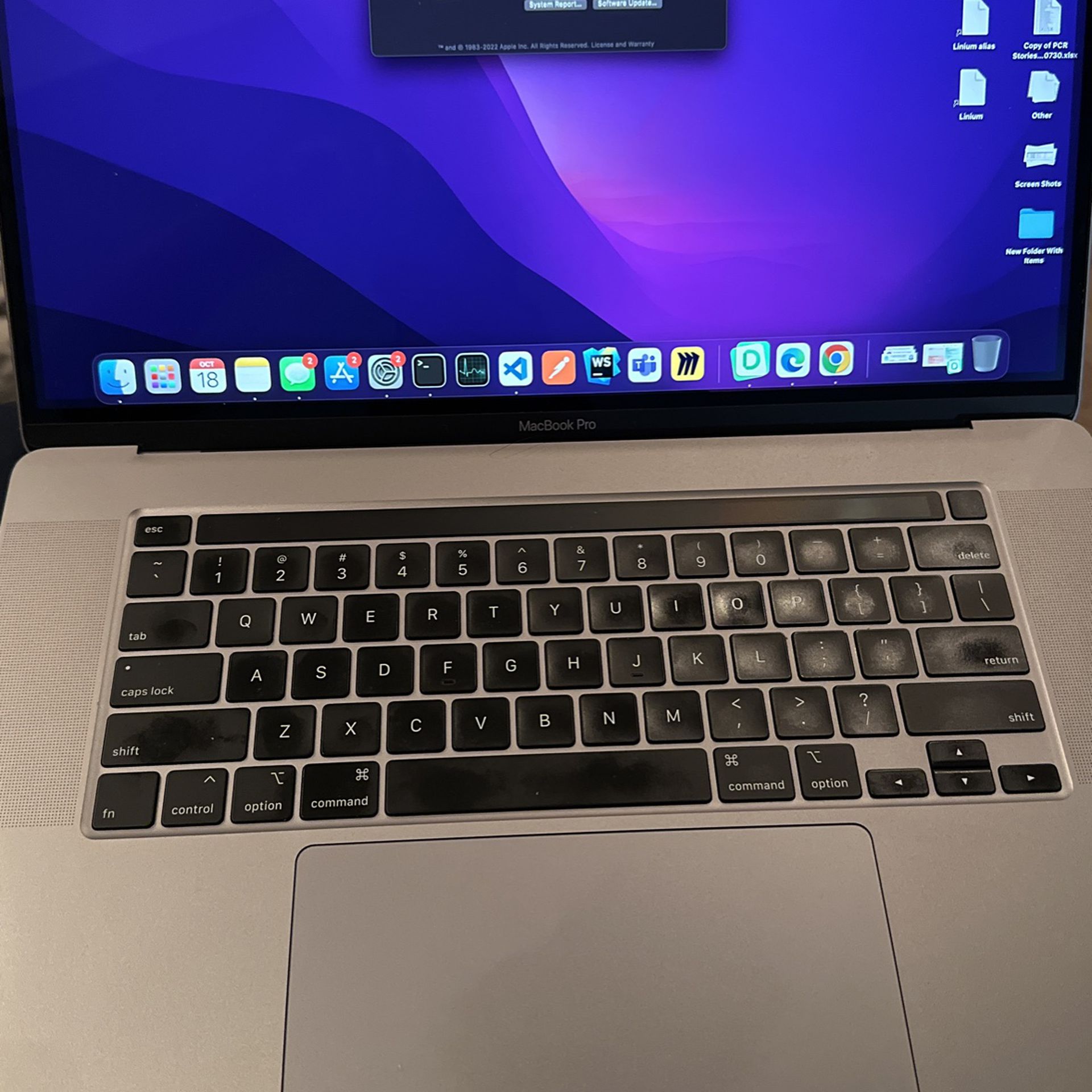 MacBook Pro 16 Inch , 2019