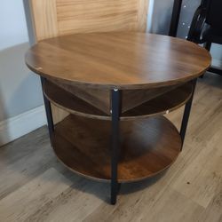 Brand New Wood And Metal Ashely Table With Storage