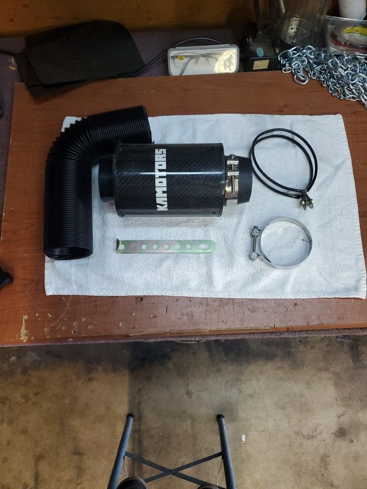 BMW E30 Carbon Fiber Cold Air Intake With Washable Internal Filter