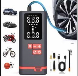 🚗 Portable Tire Inflator Air Pump – Wireless Digital Compressor