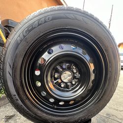 1 GOOD USED RIM & TIRE FOR SPARE OEM TOYOTA 16X6 1/2 5X4.5 205/60R16 Mastercraft tire $40 PICKUP ONLY