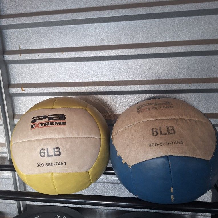 8 And 6 Lb Medicine Balls