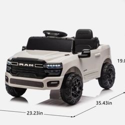Dodge Licensed RAM 3500 12V Kids Ride On Truck Remote Control,2WD & Rear Shock