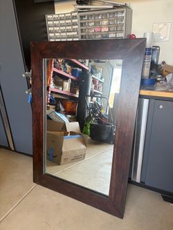 Beautiful World Market Heavy Solid Wood Mirror 32”x46”