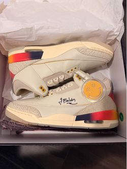 Air Jordan 3 J Balvin Medellín Sunset Signed by J Balvin Size 12