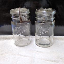 Vintage Ball Eclipse Quart Canning Jars With Glass Lids