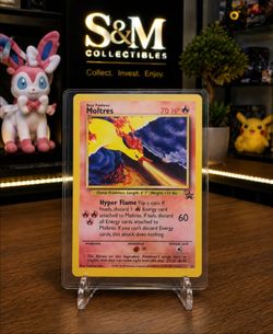 🔥 Pokémon Moltres WOTC Black Star Promo #21 (1998) — Near Mint Vintage Card